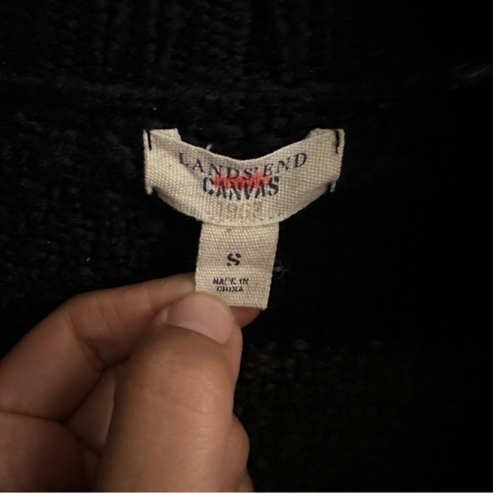 Lands’‎ End open cardigan, wool blend. Size Small - Picture 5 of 7